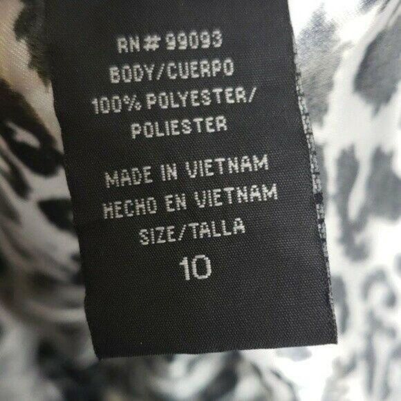 Dana Kay Black & White Cheetah animal Print Blazer Jacket Size 10 - Picture 8 of 8